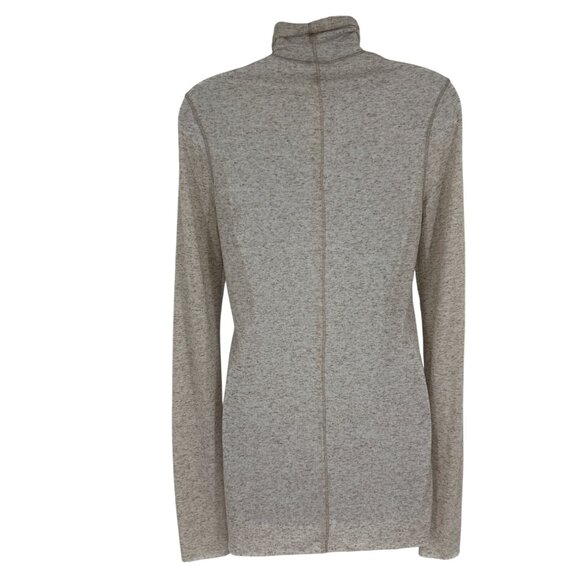 Free People Intimately Beige Heathered Long Sleeve Turtleneck Tunic Top Womens M - Picture 4 of 8